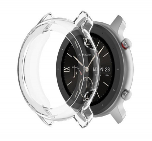 Szilikon keret (BUMPER, ütésálló) ÁTLÁTSZÓ [Xiaomi Amazfit GTR 42mm]