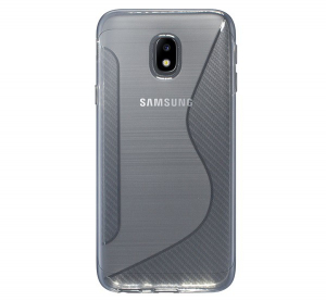 Szilikon telefonvédő (S-line, karbon minta) ÁTLÁTSZÓ [Samsung Galaxy J3 (2017) SM-J330 EU]