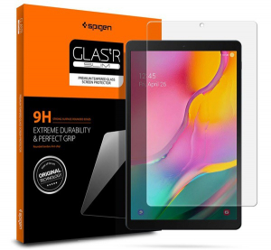 SPIGEN SLIM k&eacute;pernyőv&eacute;dő &uuml;veg (2.5D, extra karc&aacute;ll&oacute;, tokbar&aacute;t, ultrav&eacute;kony, 0.2mm, 9H) &Aacute;TL&Aacute;TSZ&Oacute; [Samsung Galaxy Tab 10.1 (P7510)]