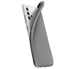 CELLULARLINE CHROMA szilikon telefonv&eacute;dő (matt, mikrofiber pl&uuml;ss belső) FEKETE [Samsung Galaxy A32 5G (SM-A326)]