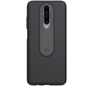NILLKIN CAMSHIELD műanyag telefonvédő (szilikon keret, közepesen ütésálló, kamera védelem, csíkos) FEKETE [Xiaomi Redmi K30 / K30 5G]