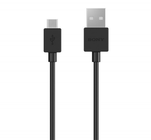 SONY adatk&aacute;bel &eacute;s t&ouml;ltő (USB - Type-C, gyorst&ouml;lt&eacute;s t&aacute;mogat&aacute;s, 100cm) FEKETE (UCB-20_B) Gigapack csomagol&aacute;s