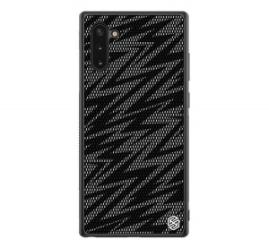 NILLKIN TWINKLE szilikon telefonvédő (közepesen ütésálló, műanyag hátlap, környezetbarát, csillogó) FEKETE [Samsung Galaxy Note 10 (SM-N970F)]