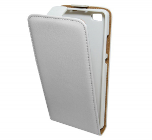 Tok &aacute;ll&oacute;, bőr hat&aacute;s&uacute; (FLIP, lefel&eacute; ny&iacute;l&oacute;, szilikon tart&oacute;) FEH&Eacute;R [Huawei P8 Lite]