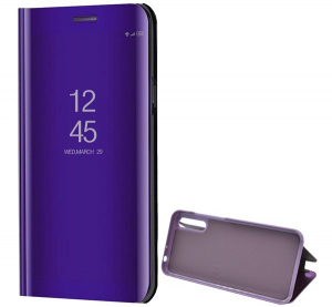 Tok álló (aktív FLIP, oldalra nyíló, asztali tartó funkció, tükrös felület, Mirror View Case) LILA [Huawei Y8p]