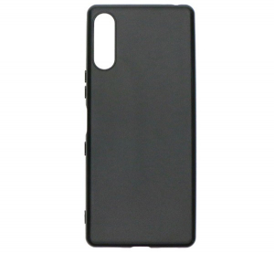 Szilikon telefonvédő (matt) FEKETE [Sony Xperia L4 (XQ-AD5)]