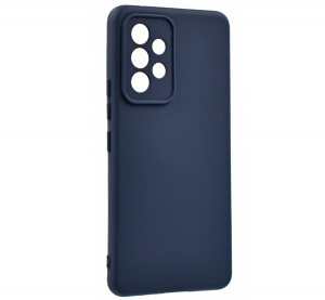 Szilikon telefonvédő (matt) SÖTÉTKÉK [Samsung Galaxy A53 (SM-A536) 5G]