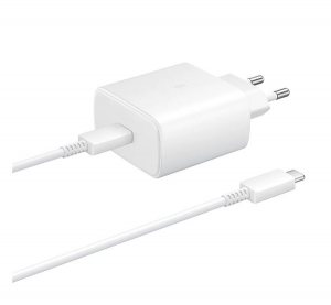 Samsung USB-C hálózati töltő + USB-C kábel 100cm fehér "Gigapack csomagolás" (EP-TA845XWEG)