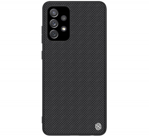 NILLKIN TEXTURED műanyag telefonvédő (érdes felület, közepesen ütésálló, szilikon keret, 3D minta) FEKETE [Samsung Galaxy A72 5G (SM-A726F)]