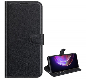 Tok &aacute;ll&oacute;, bőr hat&aacute;s&uacute; (FLIP, oldalra ny&iacute;l&oacute;, asztali tart&oacute; funkci&oacute;, pr&eacute;mium) FEKETE [vivo V21 5G]