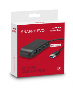 Speedlink Snappy Evo 7 portos USB 3.0 Hub fekete (SL-140108-BK)