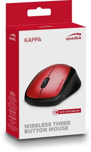 Speedlink KAPPA vezeték nélküli optikai egér piros-fekete (SL-630011-RD)