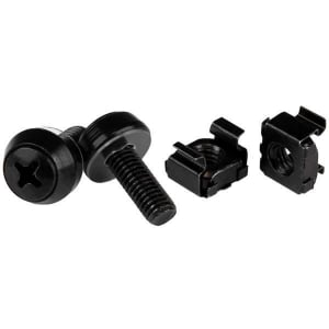 Startech.com M6 x 12mm - Screws and Cage Nuts csavar és anya 50db fekete (CABSCREWM6B)