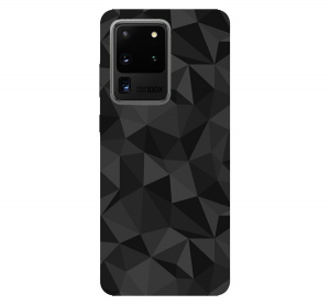 Szilikon telefonvédő (3D, gyémánt minta) FEKETE [Samsung Galaxy S20 Ultra 5G (SM-G988B)]