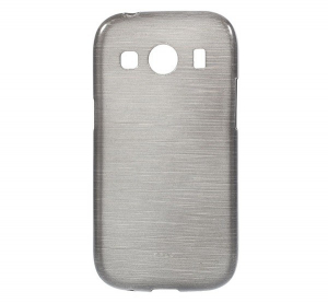 Szilikon telefonvédő (szálcsiszolt minta) SZÜRKE [Samsung Galaxy Ace 4 LTE (SM-G357FZ)]