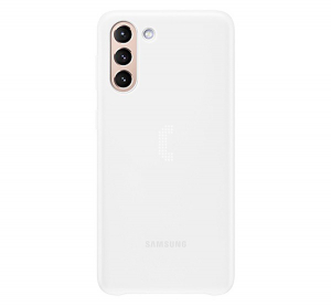 SAMSUNG műanyag telefonvédő (ultravékony, hívás és üzenetjelző funkció, LED világítás) FEHÉR [Samsung Galaxy S21 Plus (SM-G996) 5G]