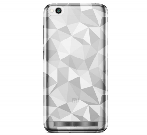 Szilikon telefonvédő (3D, gyémánt minta) ÁTLÁTSZÓ [Xiaomi Redmi 5A]