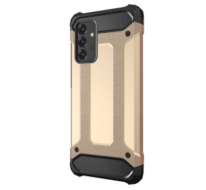 Defender műanyag telefonv&eacute;dő (k&ouml;zepesen &uuml;t&eacute;s&aacute;ll&oacute;, l&eacute;gp&aacute;rn&aacute;s sarok, szilikon belső, f&eacute;mhat&aacute;s) ARANY [Samsung Galaxy A72 4G (SM-A725F)]
