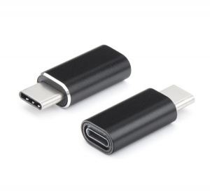 Adapter (Type-C, - lightning 8 pin aljzat) FEKETE