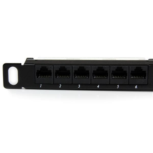 Startech.com 24 port 0.5U 19" Cat5e Patch panel (PANELHU24)