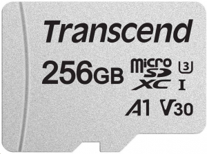 256GB microSDXC Transcend 300S U3 V30 A1 CL10 + adapter (TS256GUSD300S-A)