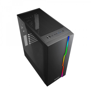 Sharkoon RGB Slider táp nélküli ablakos ház fekete (4044951029846)