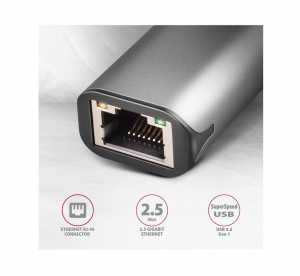 Axagon USB-C 3.2 Gigabit Ethernet hálózati adapter (ADE-25RC)
