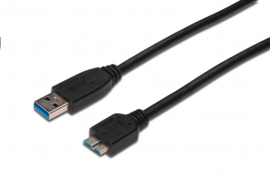 Assmann USB A -> Micro USB B összekötő kábel 0.5m (AK-300117-005-S)