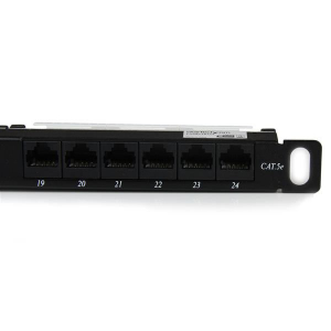 Startech.com 24 port 0.5U 19" Cat5e Patch panel (PANELHU24)