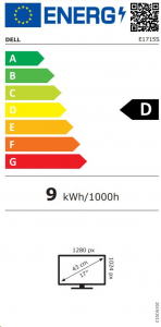 17" DELL E1715S LED monitor fekete (210-AEUS)