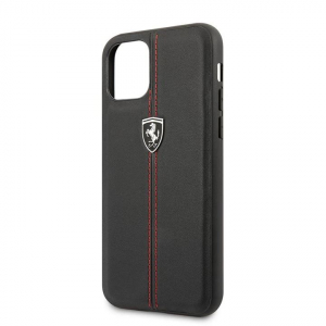 Ferrari GEN iPhone 11 Pro függőlegesen csíkozott kemény tok fekete (FEHDEHCN58BK)