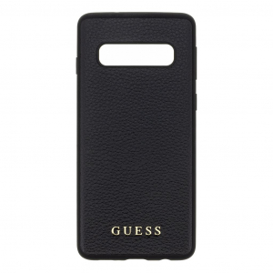 Guess Samsung S10e tok bőrhatású, fekete (GUHCS10LIGLBK)