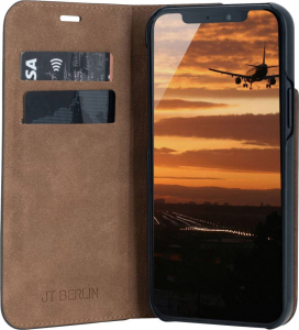 JT Berlin Tegel Booklet Apple iPhone 12/ 12 Pro tok fekete (10660)