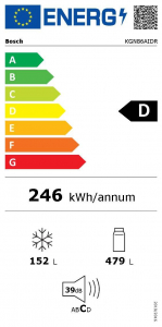 Bosch KGN86AIDR alulfagyasztós hűtőszekrény