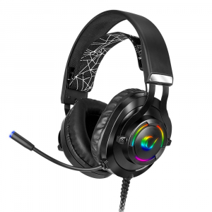 Rampage RM-K18 DOUBLE BLACK mikrofonos fejhallgató (33754)