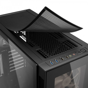Sharkoon TG5 Pro RGB táp nélküli ablakos ház fekete (4044951029105)