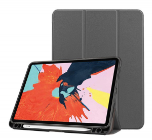 Tok &aacute;ll&oacute;, bőr hat&aacute;s&uacute; (akt&iacute;v FLIP, oldalra ny&iacute;l&oacute;, TRIFOLD asztali tart&oacute; funkci&oacute;, Apple Pencil tart&oacute;) SZ&Uuml;RKE [Apple IPAD Air 2022]