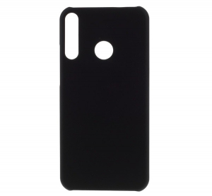 Műanyag telefonvédő (gumírozott) FEKETE [Huawei P40 Lite E / Y7p]
