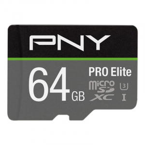 64GB microSDXC PNY PRO Elite U3 A1 V30 + adapter (P-SDU64GV31100PRO-GE)