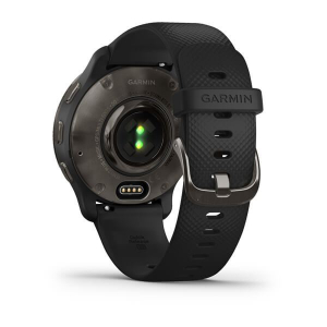 Garmin Venu 2 Plus fekete kerettel, és fekete szilikon szíjjal (010-02496-11)