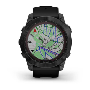 Garmin Fenix 7X Sapphire Solar okosóra fekete DLC titánium, fekete színű szilikon szíjjal (010-02541-23)