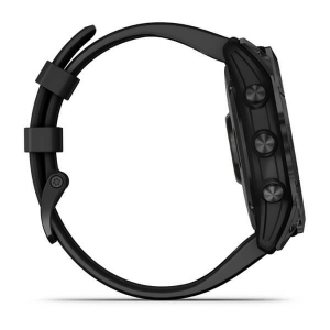 Garmin Fenix 7X Sapphire Solar okosóra fekete DLC titánium, fekete színű szilikon szíjjal (010-02541-23)
