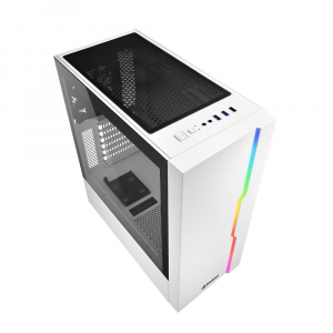 Sharkoon RGB Slider táp nélküli ablakos ház fehér (4044951032006)