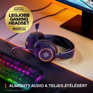 SteelSeries Arctis Nova 3 gaming headset fekete (61631)