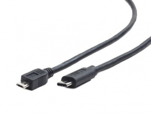 Gembird Cablexpert USB 2.0 micro B apa --> Type-C (USB-C) kábel 1m fekete (CCP-USB2-MBMCM-1M)