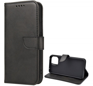 Tok &aacute;ll&oacute;, bőr hat&aacute;s&uacute; (FLIP, oldalra ny&iacute;l&oacute;, asztali tart&oacute; funkci&oacute;, pr&eacute;mium) FEKETE [Xiaomi 11 Lite 5G NE]