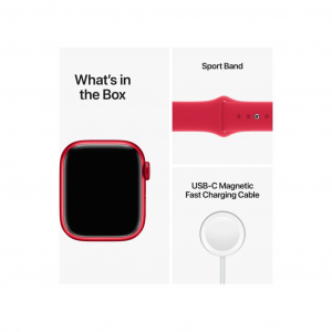 Apple Watch Series 8 GPS 41mm (PRODUCT)RED alumíniumtok, (PRODUCT)RED sportszíj (MNP73CM/A)
