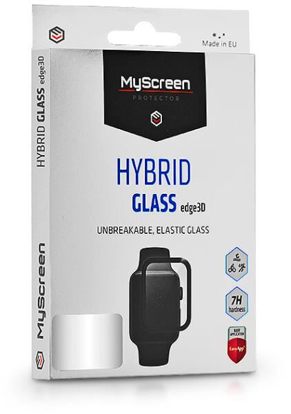 MyScreen  Apple Watch Series 6/SE (40 mm) üveg képernyővédő fólia - Protector Hybrid Glass Edge 3D - 1 db/csomag - fekete (LA-1879)