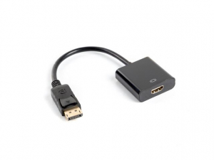 Lanberg DisplayPort --> HDMI kábel 10cm (AD-0009-BK)