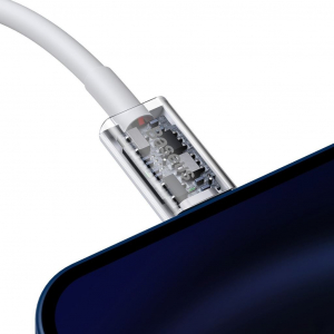 Baseus Superior USB-C Lightning töltőkábel, 20 W, PD, 2 m, fehér (CATLYS-C02)